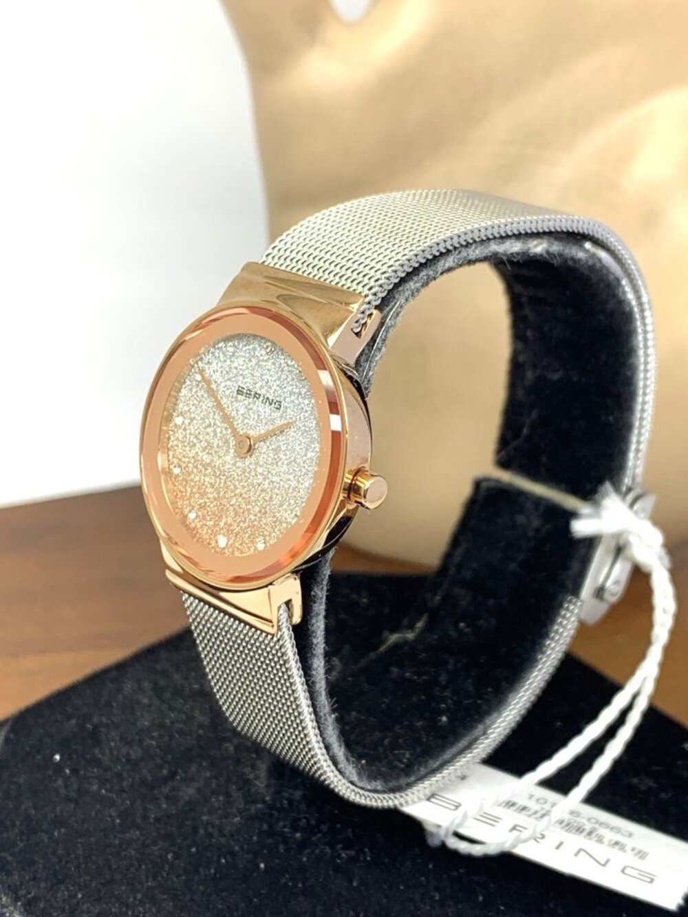 Bering Women's Watch 10126-0663 Quartz Two Tone 25mm Petite Mesh Stainless Steel - Picture 2 of 14